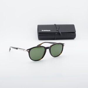 Montblanc MB0276S 002 Square Sunglasses - Havana/Green